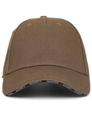 AllSaints Sandwich Brim Logo Baseball Cap - Natural