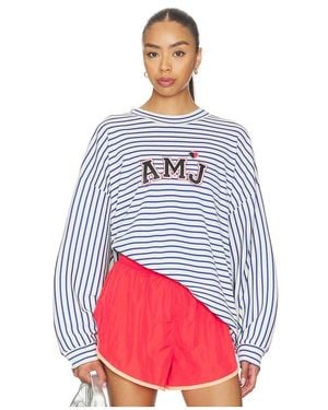 Araminta James Amj Waffle Long Sleeve Tee - Red