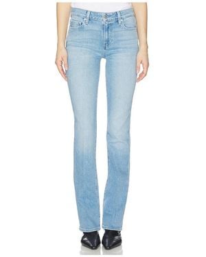 PAIGE High Rise Manhattan Boot Jeans - Blue
