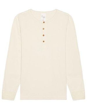 Nudie Jeans Long Sleeve Henley - White