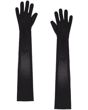 Norma Kamali Polyester Spandex Long Coated Gloves - Black