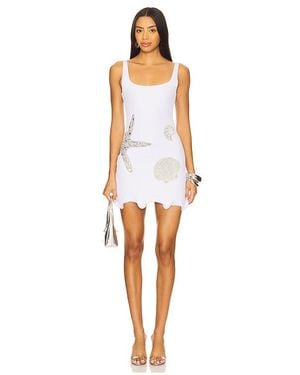 Leslie Amon Starfish Bridal Mini Dress - ホワイト