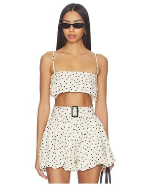 Matthew Bruch Structured Bandeau Crop Top - White