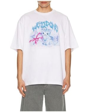 we11done Watercolour Monster T-shirt - White