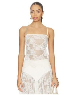 Bardot Hildie Sheer Lace Cami - White
