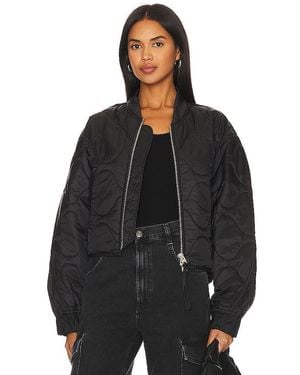 Agolde X Shoreditch Ski Club Iona Quilted Jacket - Black