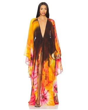 retroféte Hedley Silk Dress - Orange