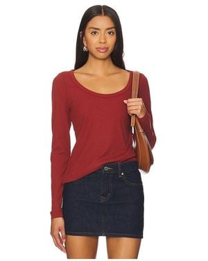 Spanx Rib Scoop Tee - Red