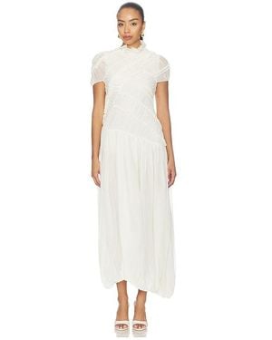 Magda Butrym Sheer Asymmetrical Dress - White