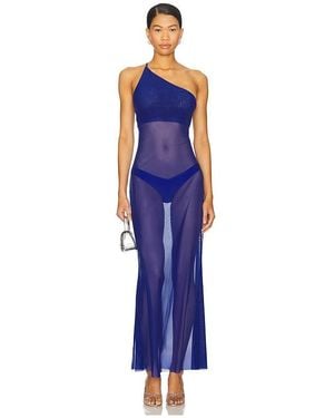 Bondeye Maxikleid Amelia - Blau