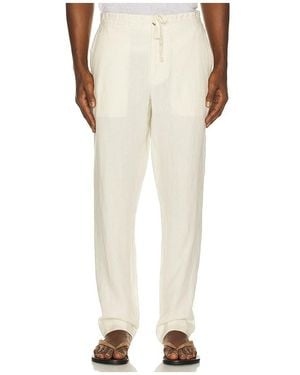 Vince Patch Pocket Drawstring Pant - White