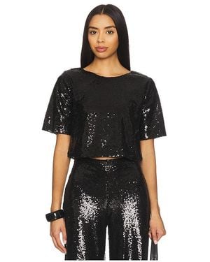 Ripley Rader Sequin Short Sleeve Top - Black