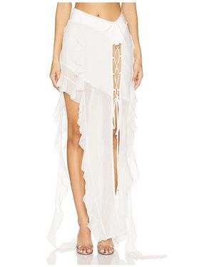 AMOR MIA Tear Maxi Skirt - White