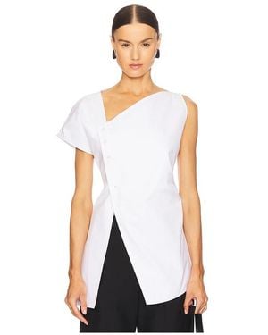 Rohe Asymmetrical Poplin Top - White