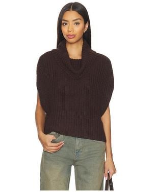 525 America Cate Sleeveless Turtleneck Sweater - Black