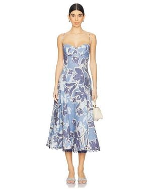 Jonathan Simkhai Analise Bustier Midi Dress - Blue