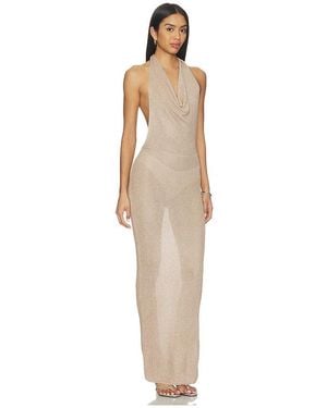 superdown Brylee Knit Drape Maxi Dress - Natural