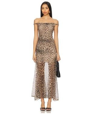 Alice + Olivia Bianca Twist Midi Dress - Natural