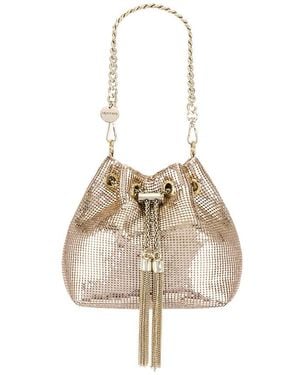 OLGA BERG Bolsa De Malla Sylvia En Color Oro Metálico Talla En - Neutro