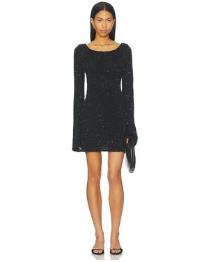 Asta Resort Langärmeliges Minikleid Maya - Schwarz