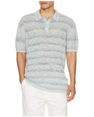 BOUND Textured Knit Polo - Grey