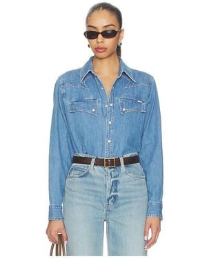 Mother Camisa Abotonada Gallop En Color Azul Talla (También En Xs, S, M, Xl)