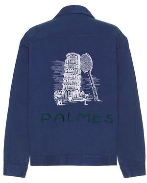 Palmes ジップアップジャケット - ブルー