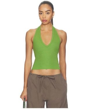 ÉTERNE Cropped Halter Top - Green