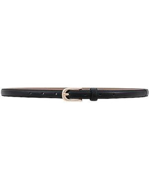 Shashi Classic Skinny Buckle Belt - Black