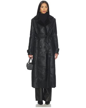 Bardot Abrigo Faux Leather En Color Negro Talla (También En Xl)