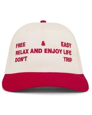 Free & Easy Trifecta Two Tone 5 Panel Snapback Hat - Red
