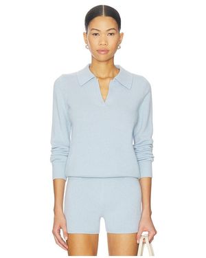 AEXAE Cashmere Polo Sweater - Blue