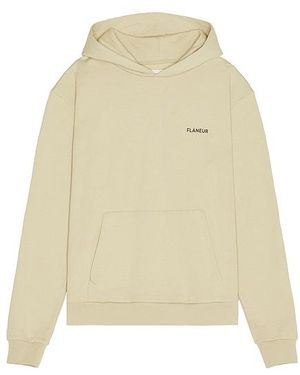 flâneur Essential Logo Hoodie - Natural