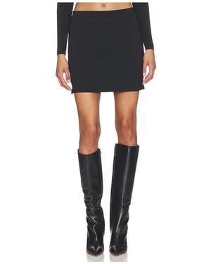 Alexander Wang Mini Skirt With Jacquard Logo Slit - Black
