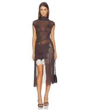 Bec & Bridge Eva Split Tunic Top - Brown