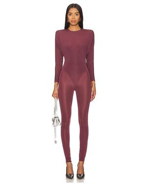 Alex Perry Batwing Jersey Catsuit - Red