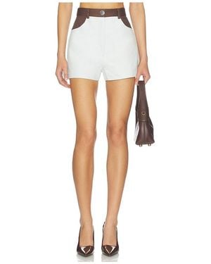 Matthew Bruch High-Waist Combo Hot Short - White