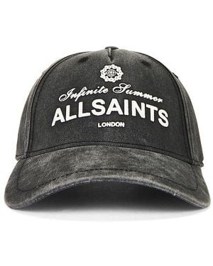 AllSaints Infinite Summer Wash Baseball Cap - Black