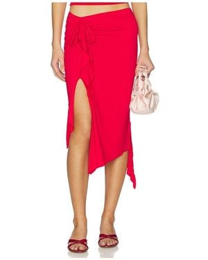 Lioness Rendezvous Midi Skirt - Red