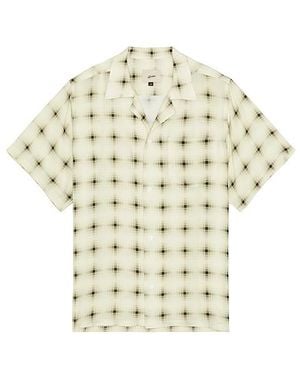 Bather Ivory Digi Plaid Camp Shirt - White
