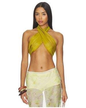 retroféte Fable Chiffon Top - Gelb