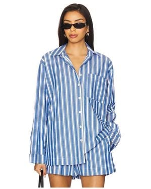 Show Me Your Mumu Camisa Braxton En Color Azul Talla (También En Xl, Xs)