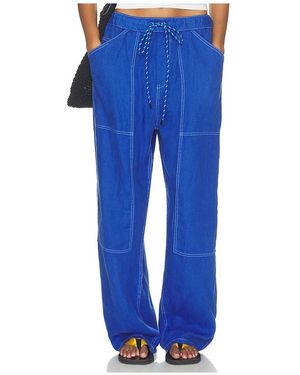 Rag & Bone Atlas Linen Pant - Blue