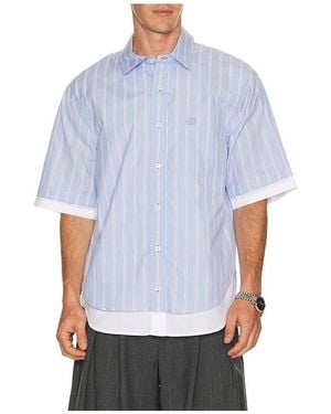 Jonathan Simkhai Camisa En Color Azul Talla (También En M) - Blanco