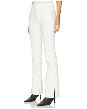 PAIGE High Rise Laurel Canyon Forward Panel Vent Bootcut Jeans - White