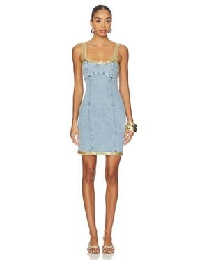 Asta Resort Besticktes Minikleid Vera - Blau