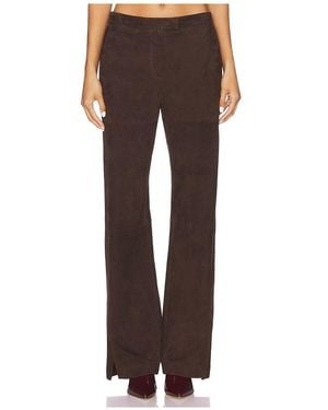 La Ligne Suede Albert Trouser - Brown
