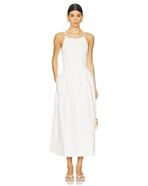 Shona Joy Aliah High Neck Midi Dress - White