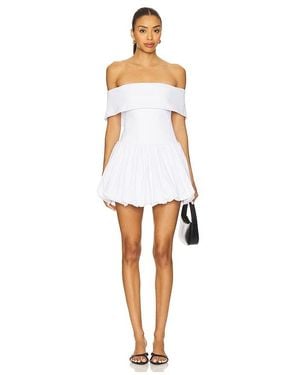 MAJORELLE Bow-Shoulder Charmeuse Mini Dress in White | Lyst MAJORELLE Bow-Shoulder Charmeuse Mini Dress in White | Lyst