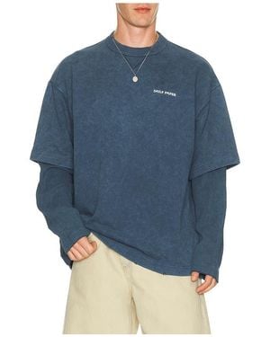 Daily Paper Layered Long Sleeve Tee - Blue